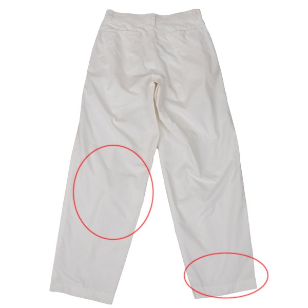 ISSEY MIYAKE MEN Cotton Tuck Design Pants Off-White Size S