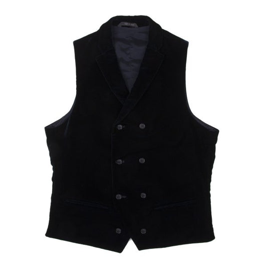 GIORGIO ARMANI Velour Semi-Double Jacket Navy Size 46R
