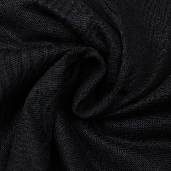 GIORGIO ARMANI Logo Embroidered Cupro T-Shirt Black Size 48