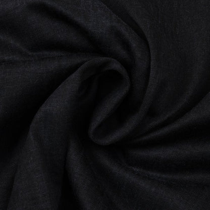 GIORGIO ARMANI Logo Embroidered Cupro T-Shirt Black Size 48