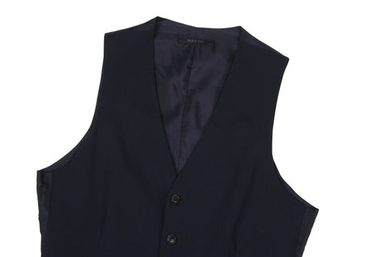 GIORGIO ARMANI Vegan Wool Gilet Navy Size 46R