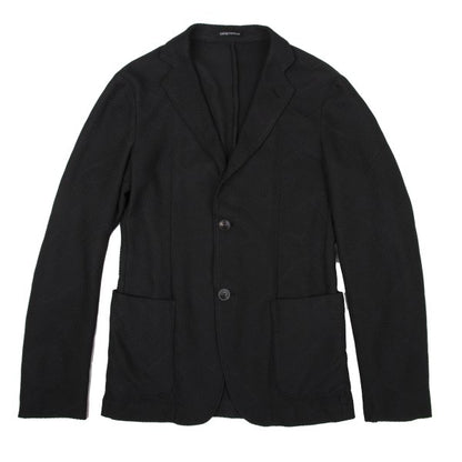 EMPORIO ARMANI Geometric Jacquard Jacket Black Size 46