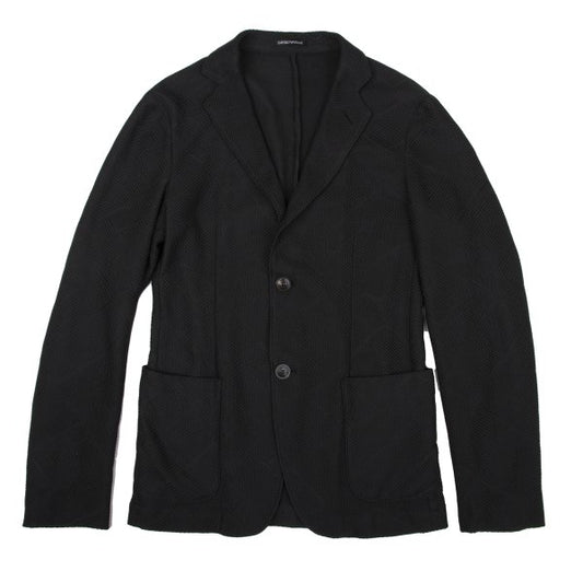 EMPORIO ARMANI Geometric Jacquard Jacket Black Size 46