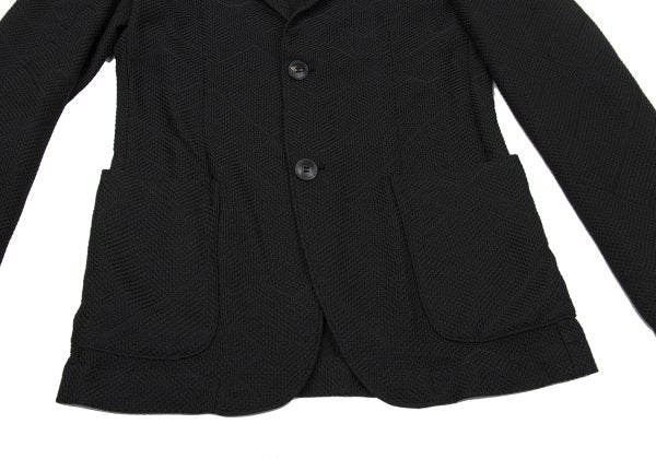 EMPORIO ARMANI Geometric Jacquard Jacket Black Size 46