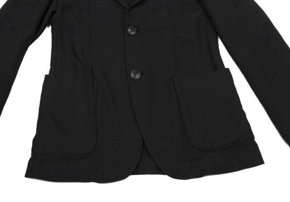 EMPORIO ARMANI Geometric Jacquard Jacket Black Size 46