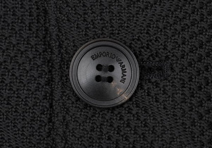 EMPORIO ARMANI Geometric Jacquard Jacket Black Size 46