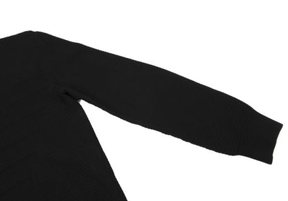 EMPORIO ARMANI Eagle Jacquard Border Sweater Black Size S