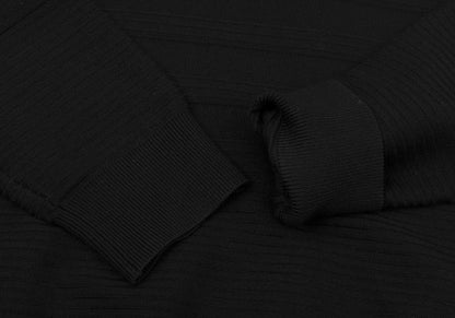 EMPORIO ARMANI Eagle Jacquard Border Sweater Black Size S