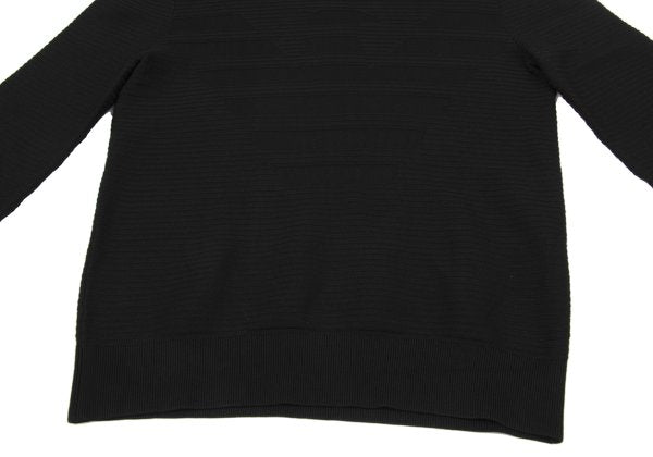 EMPORIO ARMANI Eagle Jacquard Border Sweater Black Size S
