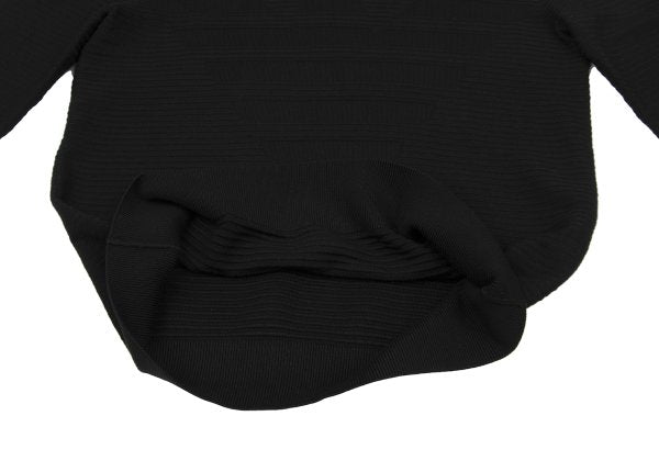 EMPORIO ARMANI Eagle Jacquard Border Sweater Black Size S