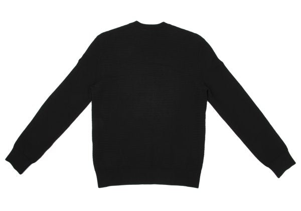 EMPORIO ARMANI Eagle Jacquard Border Sweater Black Size S