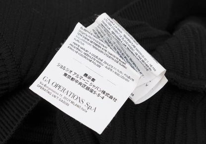 EMPORIO ARMANI Eagle Jacquard Border Sweater Black Size S