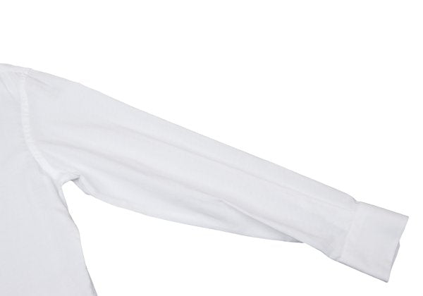 EMPORIO ARMANI Cotton Stripe Band Collar Shirt White Size S
