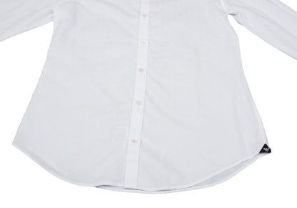 EMPORIO ARMANI Cotton Stripe Band Collar Shirt White Size S