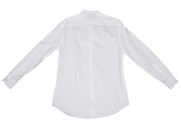 EMPORIO ARMANI Cotton Stripe Band Collar Shirt White Size S