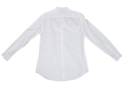 EMPORIO ARMANI Cotton Stripe Band Collar Shirt White Size S
