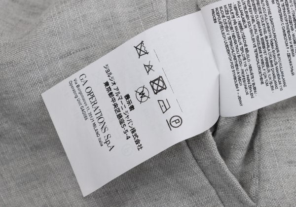 EMPORIO ARMANI Linen Pleated Easy Pants Size 44