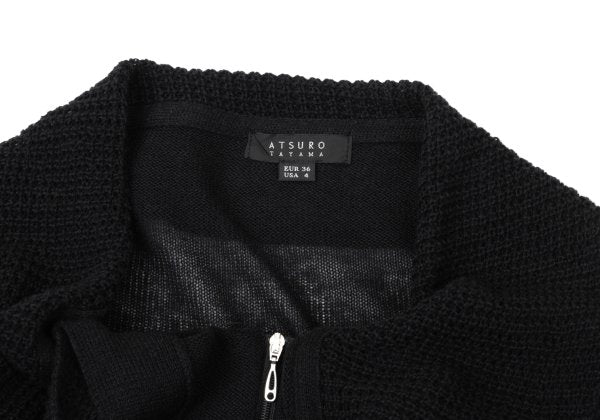 ATSURO TAYAMA Linen Cotton Double Zip Knit Sweater Size 36