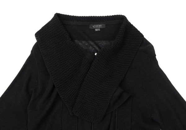ATSURO TAYAMA Linen Cotton Double Zip Knit Sweater Size 36
