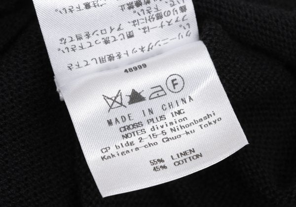 ATSURO TAYAMA Linen Cotton Double Zip Knit Sweater Size 36