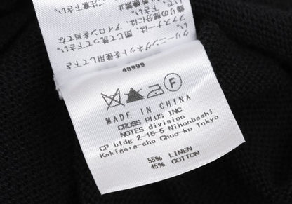 ATSURO TAYAMA Linen Cotton Double Zip Knit Sweater Size 36