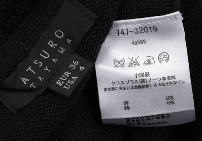 ATSURO TAYAMA Linen Cotton Double Zip Knit Sweater Size 36