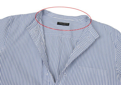 COMME des GARCONS HOMME PLUS Blue White Band Collar Size M