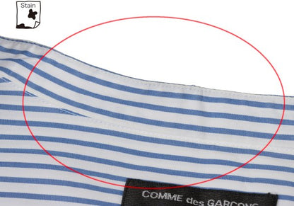 COMME des GARCONS HOMME PLUS Blue White Band Collar Size M