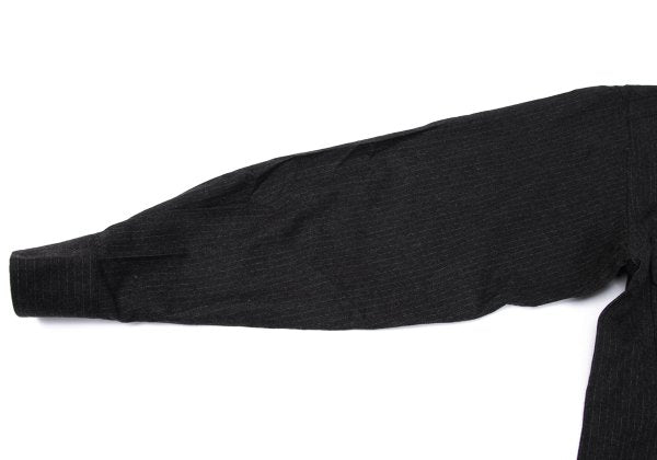 ETRO Wool Stripe Flap Pocket Shirt Charcoal Size 39