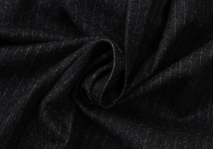 ETRO Wool Stripe Flap Pocket Shirt Charcoal Size 39