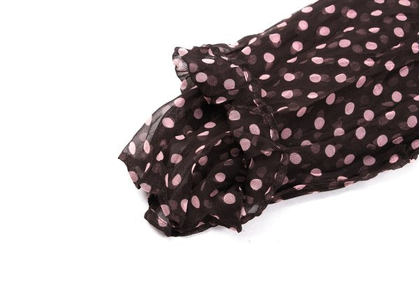ISSEY MIYAKE FETE Wrinkle Pleat Dot China Blouse Pink Size 2