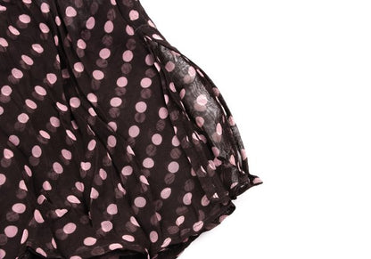 ISSEY MIYAKE FETE Wrinkle Pleat Dot China Blouse Pink Size 2