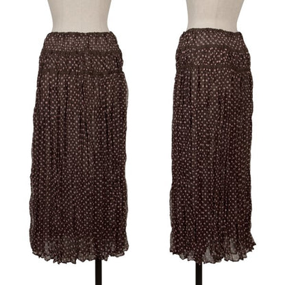ISSEY MIYAKE FETE Wrinkle Pleats Dot Print Skirt Size 2