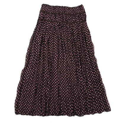 ISSEY MIYAKE FETE Wrinkle Pleats Dot Print Skirt Size 2
