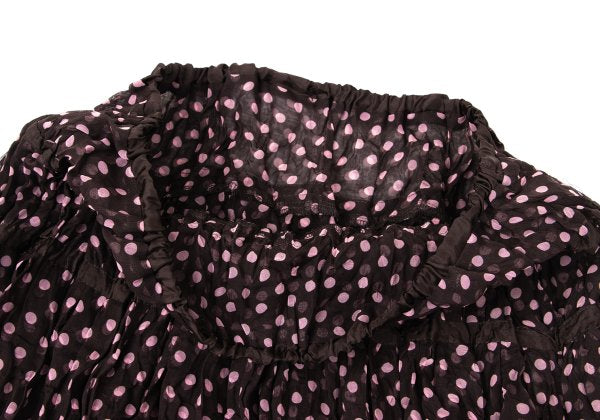 ISSEY MIYAKE FETE Wrinkle Pleats Dot Print Skirt Size 2