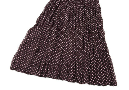 ISSEY MIYAKE FETE Wrinkle Pleats Dot Print Skirt Size 2