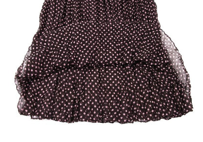 ISSEY MIYAKE FETE Wrinkle Pleats Dot Print Skirt Size 2