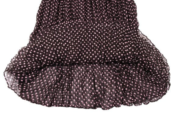 ISSEY MIYAKE FETE Wrinkle Pleats Dot Print Skirt Size 2