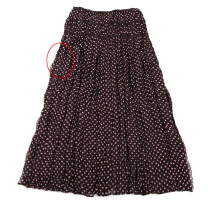 ISSEY MIYAKE FETE Wrinkle Pleats Dot Print Skirt Size 2
