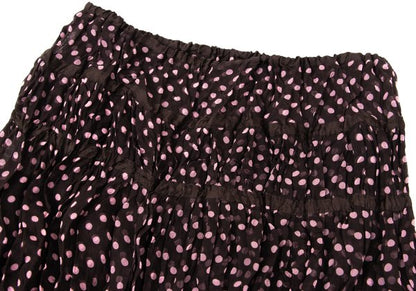 ISSEY MIYAKE FETE Wrinkle Pleats Dot Print Skirt Size 2