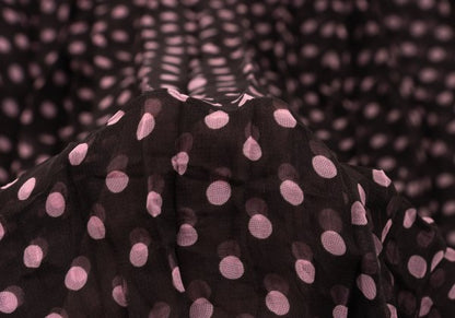 ISSEY MIYAKE FETE Wrinkle Pleats Dot Print Skirt Size 2