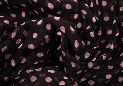 ISSEY MIYAKE FETE Wrinkle Pleats Dot Print Skirt Size 2