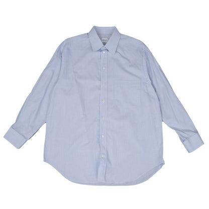ARMANI COLLEZIONI Cotton Pin Check Long Shirt Blue Size 42