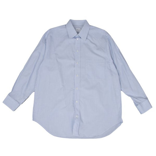 ARMANI COLLEZIONI Cotton Pin Check Long Shirt Blue Size 42