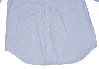 ARMANI COLLEZIONI Cotton Pin Check Long Shirt Blue Size 42