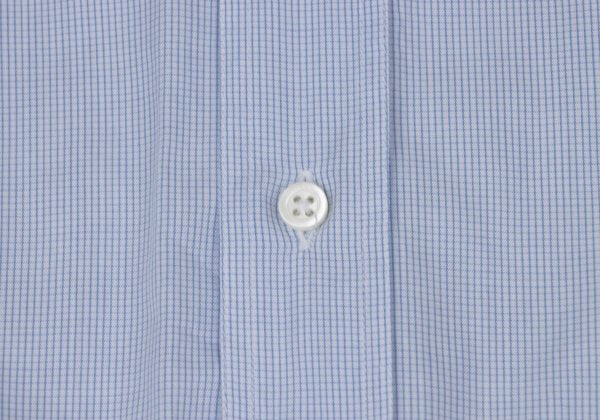 ARMANI COLLEZIONI Cotton Pin Check Long Shirt Blue Size 42