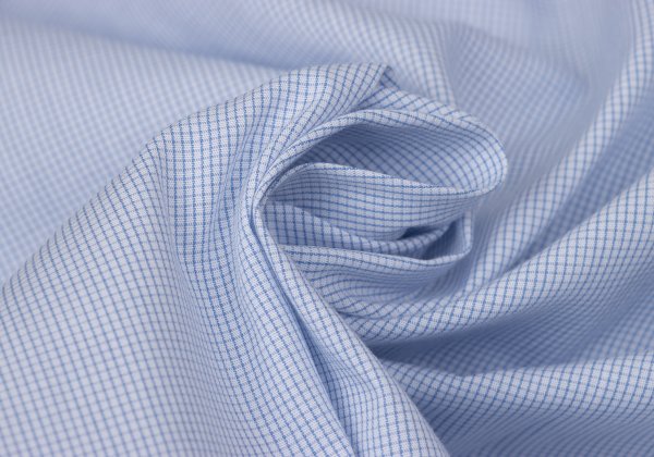 ARMANI COLLEZIONI Cotton Pin Check Long Shirt Blue Size 42