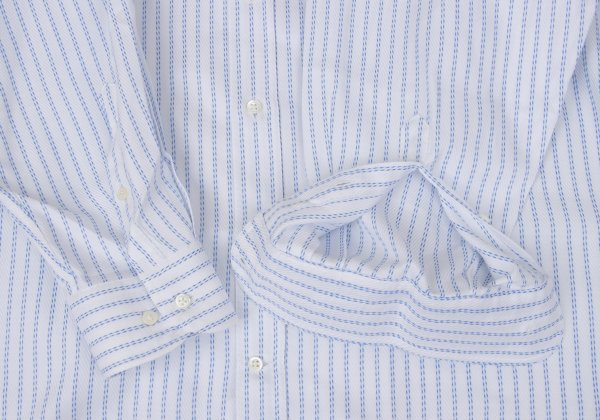 ARMANI COLLEZIONI Stitch Stripe Woven Shirt White Size 42