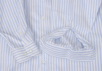 ARMANI COLLEZIONI Stitch Stripe Woven Shirt White Size 42