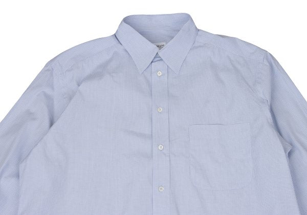 ARMANI COLLEZIONI Cotton Graph Check Shirt Blue Size 42